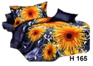 pościel 3 D 200x220 + 2x 70x80 zamek H 165 słoneczniki 100% bawełna