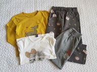 Cool Club 2 bluzki spódnica spodnie w liski roz 128