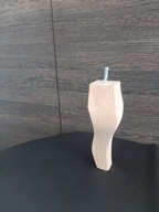 NÓŻKI NÓŻKA NOGI STYLOWE DREWNO BUKOWE SUROWE NIE MALOWANE 20 CM