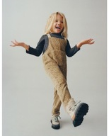 Sztruksowe ogrodniczki w kwiaty Zara 4-5 lat 110