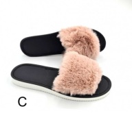 KAPCIE PANTOFLE DAMSKIE SKÓRA LACZKI Komfortowe Domowe 39