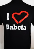 Koszulka Prezent na Dzień Babci Dziadka - I Love Babcia - XL