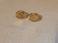 Owalne spinki do mankietów w kolorze złota