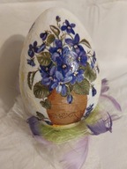 Pisanka jajko 15cm zdobiona ręcznie decoupage DJ13