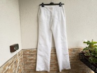 Camaieu - j.nowe w bieli dzwony z lnem eleganckie 38!