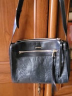 Gino Rossi torebka listonoszka skóra naturalna niebieska śred wiel