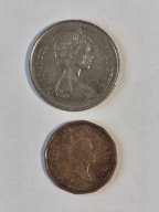 546/ Kanada 1 - 25 Centów, 1992-1975 zestaw monet 2 szt