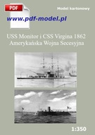 Modele kartonowe USS Monitor i CSS Virgina / 1:350 / wersja pdf