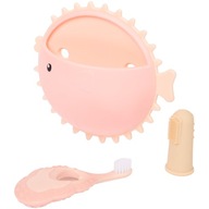 Zestaw dla Niemowląt Silikonowa Szczoteczka na Palec +Szczoteczka 0-2 +Etui