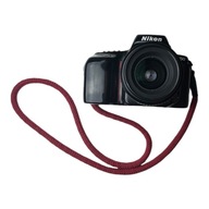 Pasek do aparatu bawełna czerwony analogowy klisza