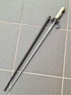 Bagnet francuski Lebel 1886 zgodny trafiony odłamkiem ciekawy