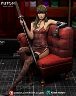 Żywica figurka Yuriko cyberpunk samurai 1/10