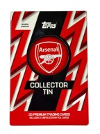 Karty piłkarskie 2025/26 Topps Arsenal FC Soccer Collector Tin Puszka