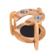 Mr.Eds Stolik do Fajki Wodnej Shishy Sziszy Drewno Naturalne