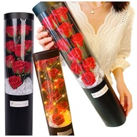 FLOWER BOX Bukiet róż mydlanych w tubie z led prezent kwiaty WALENTYNKI
