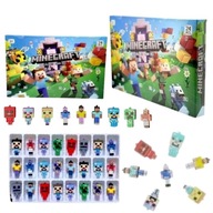 MINECRAFT KALENDARZ ADWENTOWY FIGURKI BRELOCZKI ZAWIESZKI LALECZKI 24SZT