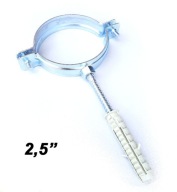 OBEJMA do RUR śruba i kołek SREBRNA 2,5" 75 - 80 mm B/G