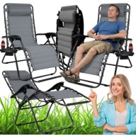 LEŻAK OGRODOWY ZERO STAZER PALERMO – ROZKŁADANY FOTEL PLAŻOWY Z PODUSZKĄ
