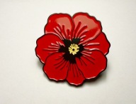 Pin Przypinka Kwiat Mak Maczek