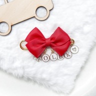 Zawieszka Agrafka Do Wózka Broszka z Imieniem 3-4 Litery Kokardka Kolory