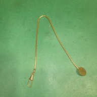 Pozłacana Zabytkowa dewizka do zeg. kieszonkowego -24,0 cm