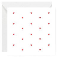 Kartka Miłosna, na Walentynki, rocznicę, ślub - Serca - 14x14 cm