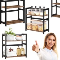 REGAŁ DO KUCHNI STOJĄCY DREWNIANY BAMBUSOWY PÓŁKA STOJAK NA BLAT SONGMICS