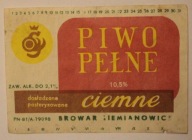 ETYKIETA - PIWO PEŁNE ciemne - BROWAR SIEMIANOWICE