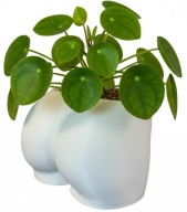 Doniczka Ozdobna Pupa Biała śmieszny oryginalny prezent gadżet 15 cm wysoka