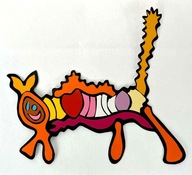 Naklejka Dzierdziel ręcznie wycinana z folii winylowej unikat, 100% na WOŚP