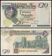 BNA - IRLANDIA PÓŁNOCNA 20 Funtów 2005 CC 327 999 # P80b # VF+