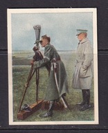 Polska, oficer przy dalmierzu , wrzesień 1939, wkładka do papierosów Bremen