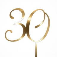 ZŁOTY TOPPER NA TORT 30| Urodziny Rocznica Jubileusz Dekoracja
