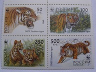 Rosja - Tygrys Syberyjski - zwierzęta chronione - Mi. 343-46 ** czwórka