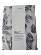 POŚCIEL HOME&YOU z mikrofibry z motywem świątecznym szyszki 160x220