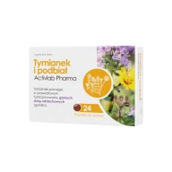 Tymianek i podbiał 24 pastylki do ssania na gardło ekstrakty z ziół