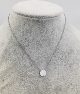 AAA Celebrytka srebrna stal chirurgiczna blaszka z cyrkonią