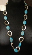 naszyjnik korale nowe turkusowe