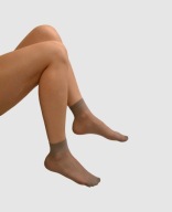 Skarpetki rajstopowe z lycry - 2 pary - perłowe - rozmiar uniwersalny