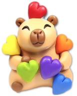 KAPIBARA z SERDUSZKAMI NA WALENTYNKI z MODELINY