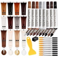 MEGA DUŻY ZESTAW NAPRAWCZY DO PANELI MEBLI NAPRAWY RYS DREWNA DRZWI OKIEN