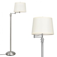Lampa podłogowa z obrotowym ramieniem i abażurem 149cm żarówka E27 Satynowa