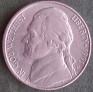 5 centów - 1991"P" USA - Thomas Jefferson