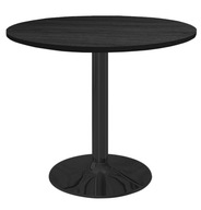 OKRĄGŁY STÓŁ LUGANO| Czarny blat| Czarna noga 70cm