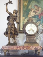 Zegar kominkowy figuralny C.H Paris z około 1890r.