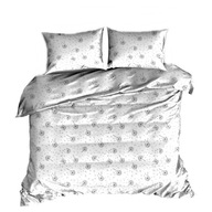 pościel bawełna lux 220x220 + 2x70x80 zamek B 336 Dmuchawki szare na białym