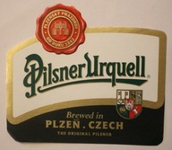 ETYKIETA - Pilsner Urquell - Brewed in PLZEŃ. CZECH - CZECHY