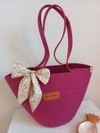 Ręcznie szyty kosz za sznurka