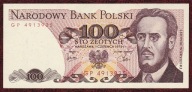 100 zł. 1979 r. ser. GP UNC b. rzadka seria - PIĘKNY !!!