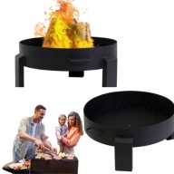 PALENISKO OGRODOWE DUŻE OGNISKO GRILL KOCIOŁEK RUSZT 80CM STALOWE